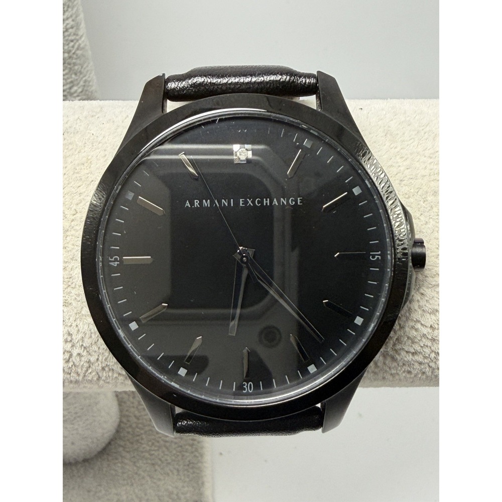 Armani Exchange AX2171 Hampton New Battery Mens Watch 46MM 8" Leather Band